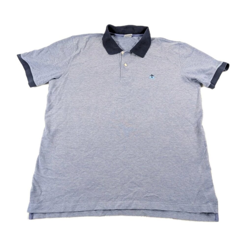 Brooks Brothers Polo Shirt Men's XL Blue Rugby Casual Logo Cotton READ